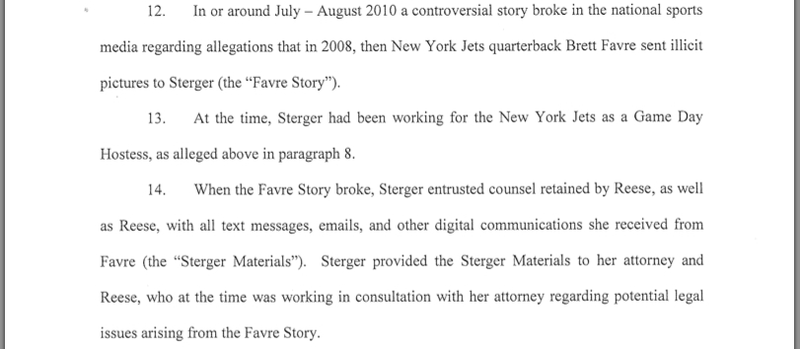 Illustration for article titled Jenn Sterger Sues Her Manager To Recover Favre Texts